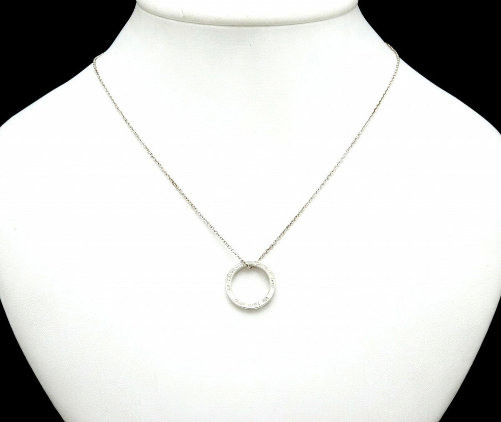 TIFFANYCo Tiffany Interlocking Circle Pendant Necklace Silver